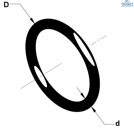Teseo AP40 O-ring blå