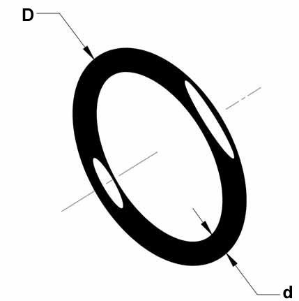 Teseo HBS O-ring NBR70 svart D80 d2,62