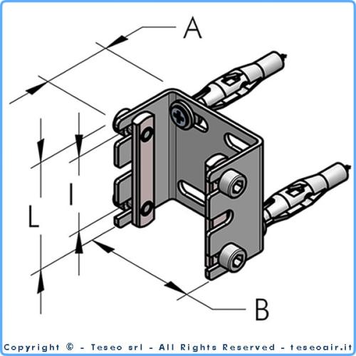 Teseo HBS Väggfäste U-form
