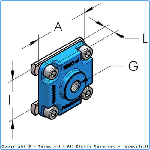 Teseo HBS Anslutningsplatta i36 inv g1/4''BSP