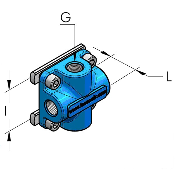 Teseo HBS Anslutningsplatta 2 x inv 3/8''BSP