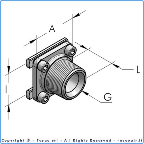 Teseo HBS Anslutningsplatta i36 utv g1''BSP