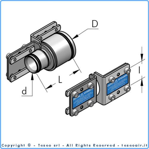 Teseo HBS50 Reduseringsplatta HBS50-HBS32