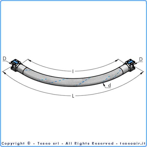 Teseo HBS50 Slang skarv L=1m