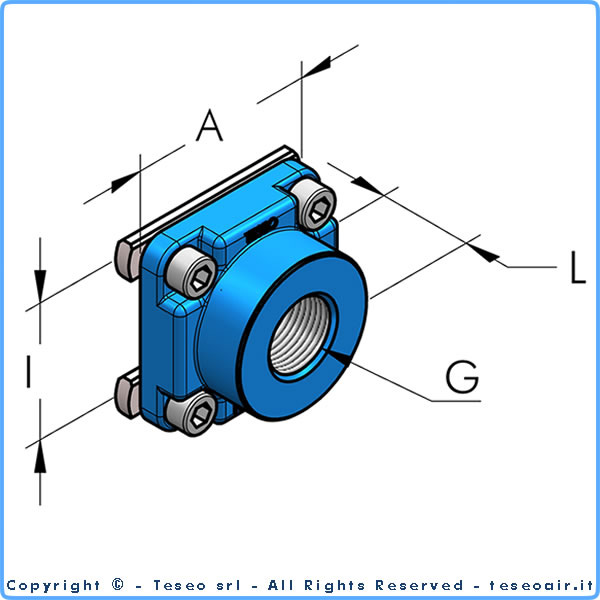 Teseo HBS Anslutningsplatta i60 inv g1/2"BSP