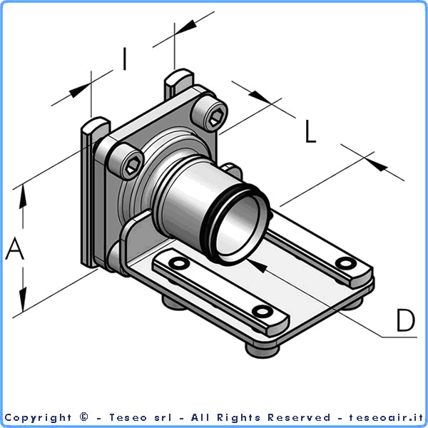 Teseo HBS Anslutningsplatta reducering i60-D50