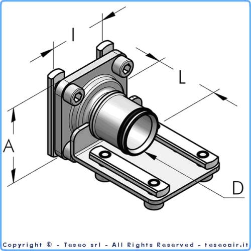 Teseo HBS Anslutningsplatta reducering i60-D50