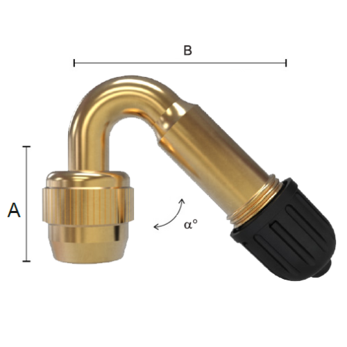 Ventilförlängare 0353 metall 45°