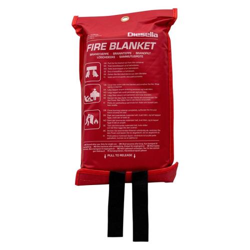 Brandfilt 120x120 cm 2-sidig silikonbeläggning
