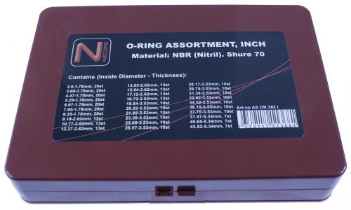 Necore O-ring sortiment, tum (382st)