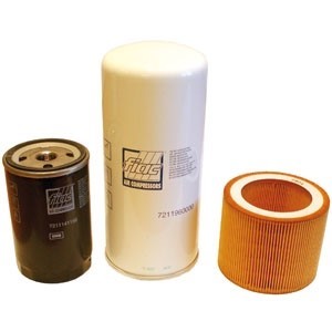 Filtersats med luftfilter, oljefilter & separatorfilter (New Silver 10, 15, 20)