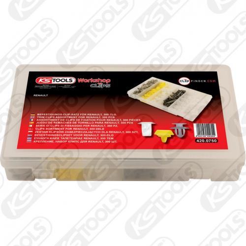 Snabblås, klämmor, nitar för Renault 300st