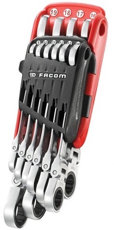 Facom 467F.JP10 - Ringspärrnyckelsats 8-19mm 10st