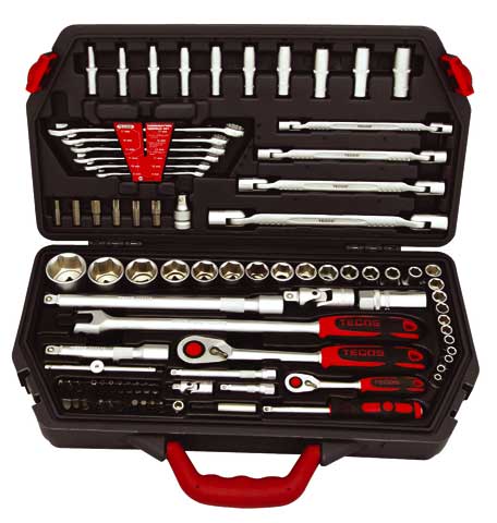 Tecos T-4287M Hylsnyckelsats 1/4"-1/2" 87delar