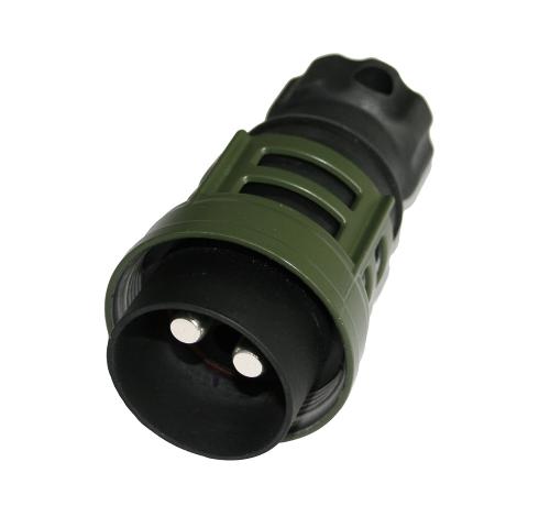 STICKPROPP, 2-POL, NATO MED SKRUVLÅSNING