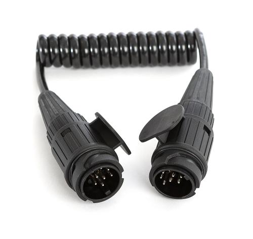 Släpvagnskabel, kabelspiral 12V 7-13-polig 1500mm