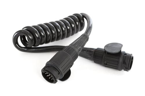 Släpvagnskabel, kabelspiral 12V 13-polig FULL 1500mm