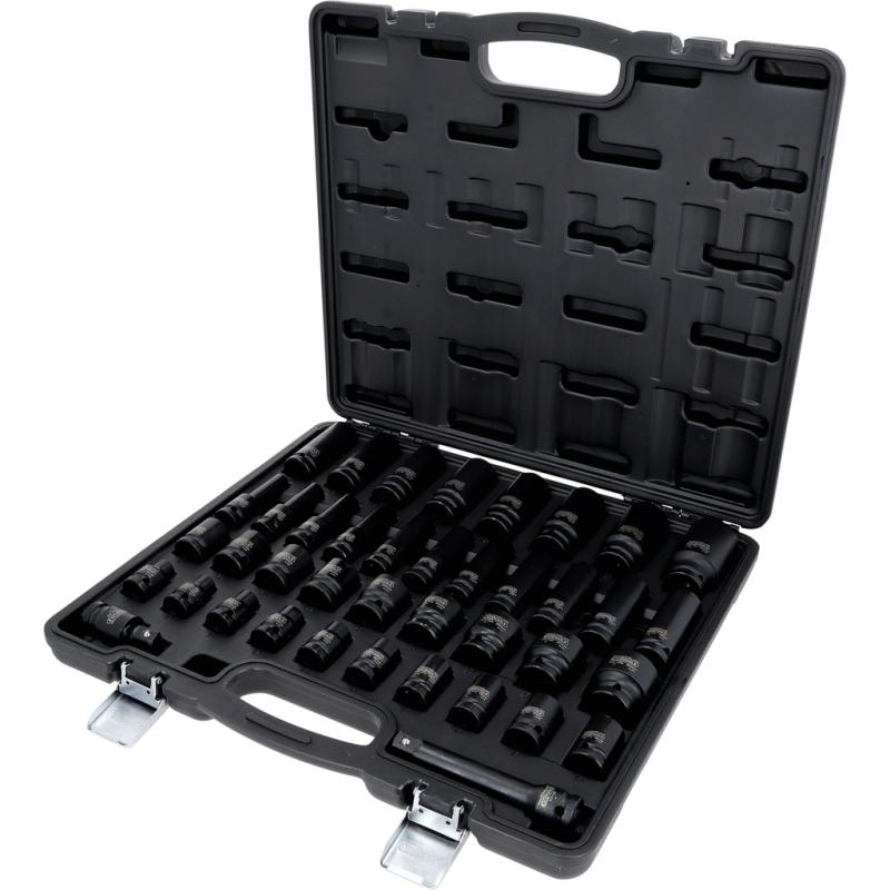 KS-Tools 1/2" krafthylssats långa/korta 6pt 9-30mm