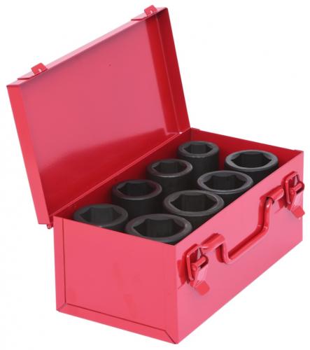 KS-Tools 1" Krafthylssats 6pt långa 24-38mm (8 delar)