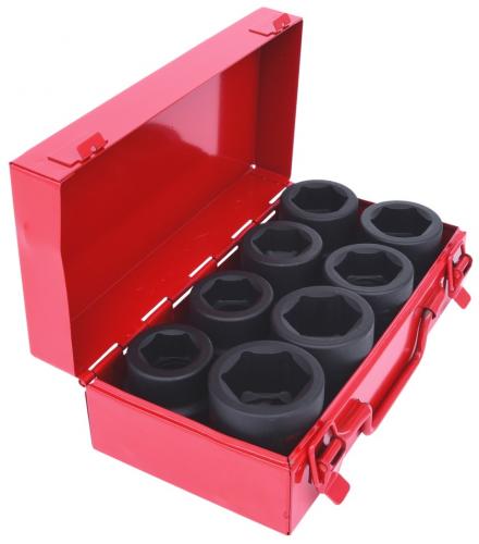 KS-Tools 1" Krafthylssats 6pt korta 27-38mm (8 delar)