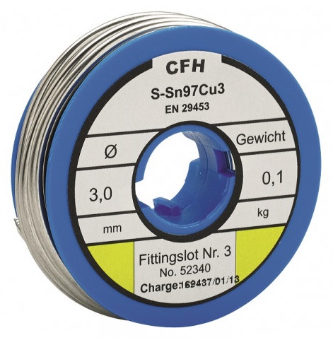 CFH Lödtråd 3,0mm för VVS-mjuklödning