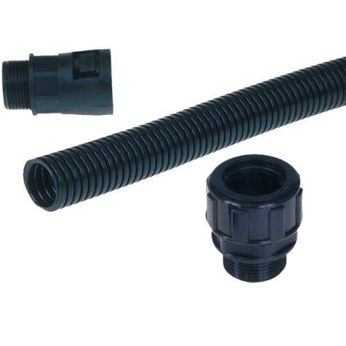 Korrugerad/rillad skyddsslang PA6 ADR-godkänd (metervara)