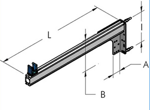 Teseo AP20 Konsol med plastfäste (600mm rör inkl.)