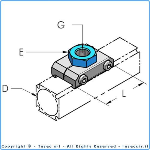 Teseo AP25 Anslutningsplatta inv.g 1/2" BSP