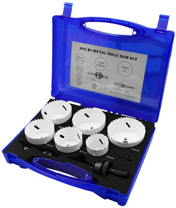 Hålsågssats HSS-Bimetall M42 44-76mm (9 delar)