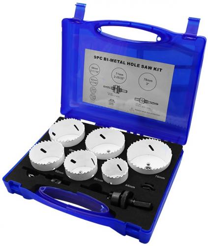 Hålsågssats HSS-Bimetall M42 44-76mm (9 delar)