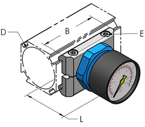 Teseo AP32 Manometer platta komp.0-16 bar