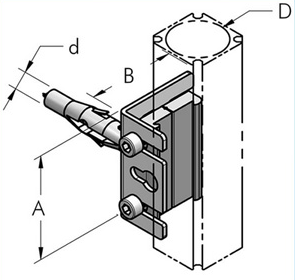 Teseo AP40 Fästklammer L