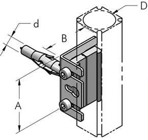 Teseo AP50/63 Fästklammer L