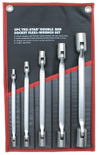 Lednyckelsats torx-e 5st (E6-E24)