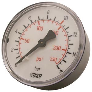 Manometer 63mm 16bar 1/4" UTV G.