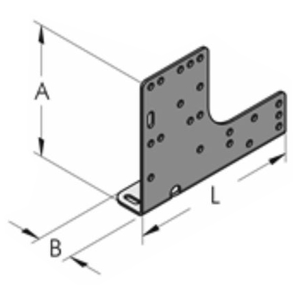 Teseo HBS L-Fäste platta höger