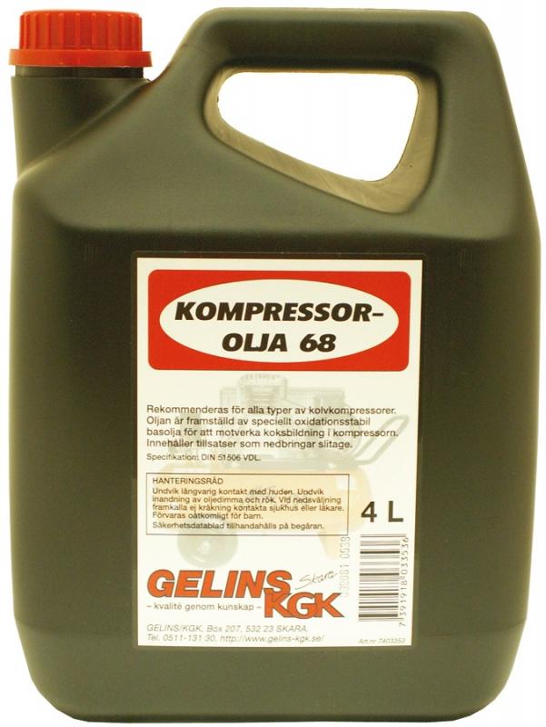 Kompressorolja "68" för kolvkompressorer 4l