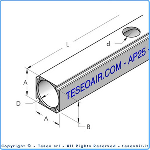 Teseo AP32 rör 32mm L=5m