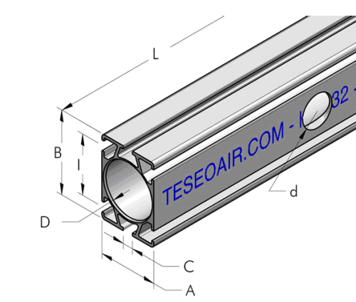 Teseo HBS32 Rör 32mm L=5m