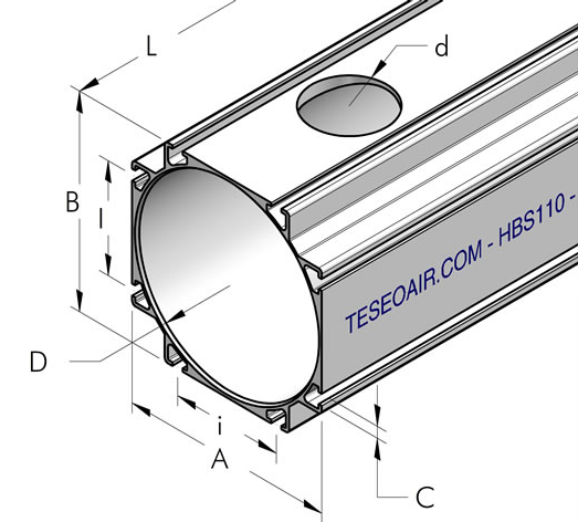 Teseo HBS110 rör 110mm L=5m