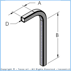 Teseo AP25 Rörböj 90° A115/B250