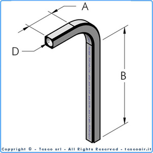 Teseo AP25 Rörböj 90° A310/B570