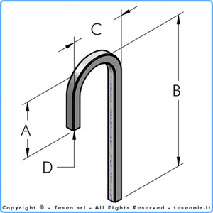 Teseo AP25 U-böj 180°