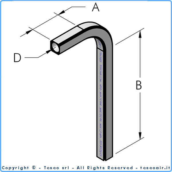 Teseo AP40 Rörböj 90°
