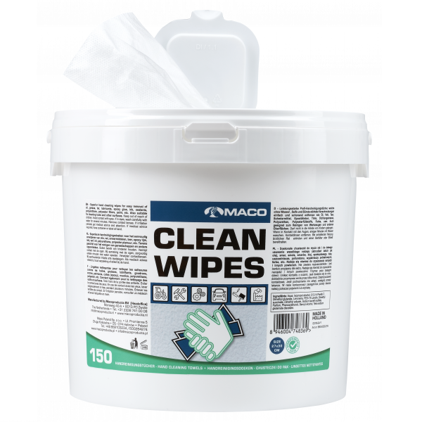 Maco Scrubs Wipes Extreme vit rengöringsdukar 150-pack