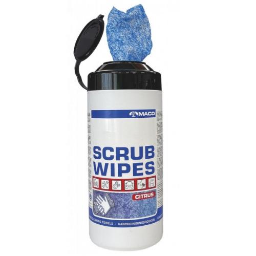 Maco Scrubs Wipes Citrus blå rengöringsservetter 50-pack