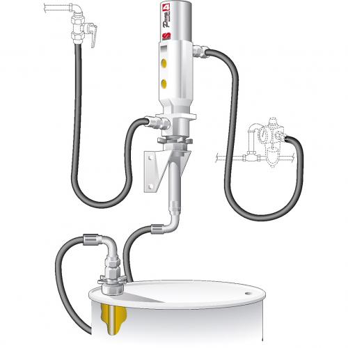 Samoa pumpmaster 4 tryckluftsdriven oljepump komplett (5:1)