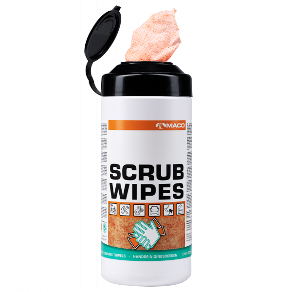 Maco Scrubs Wipes Extreme orange rengöringsdukar 75-pack