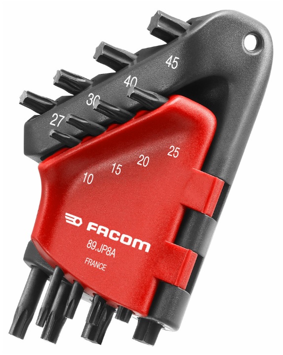 Facom 89.JP8A torxnyckelsats extra korta T10-T45mm