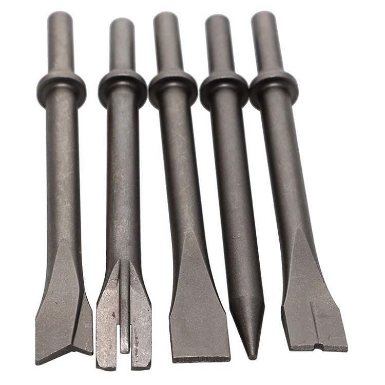 Chicago Pneumatic mejselsats 5st (runt fäste)